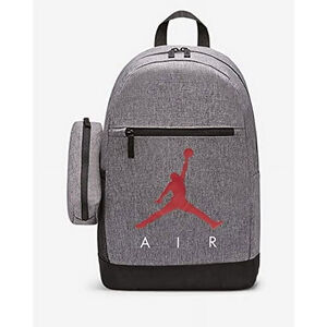 JORDAN AIR JUMPMAN BACKPACK AND PENCIL CASE - CARBON HEATHER - 2 PC SET - NWT
